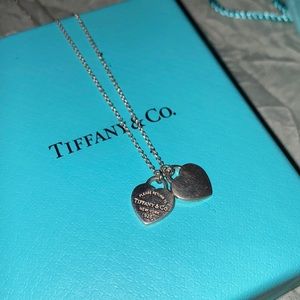 Authentic Tiffany Double Tag Heart Pendant